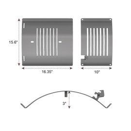 Sliding Cover Bottom Kit Replacement for Pit Boss PB1230 Series Combination Wood Pellet and Gas Grills for Pit Boss PB1230SP, PB1230CC, PB1230G, PB1100PSC2, PB550G Series Pellet Smoker Accessories
