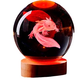 Lampara Bola De Cristal De Ajolote Rgb Regalo Decoracion
