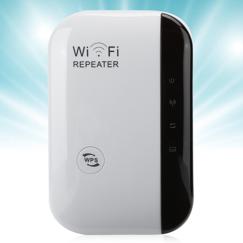 Repeater WiFi Signal Amplifier 300M Ethernet Port Wall‑Mount White for
