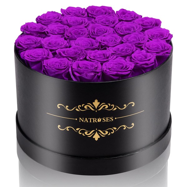 NATROSES Forever Preserved Roses in a Box, 100% Real Roses
