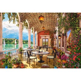 CASTORLAND 1500 Piece Jigsaw Puzzles, Lakeside Terrace, Italy, Mountain lake, Scenic view, Adult Puzzle, Castorland C-152186-2