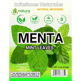 Menta seca (Dried Mint Leaves Spearmint) 4oz |%100 Natural, Non-GMO, Gluten Free, Crushed Peppermint for tea & seasoning +Tea Strainer Stainless, Infuser Tea Ball for Loose Leaf