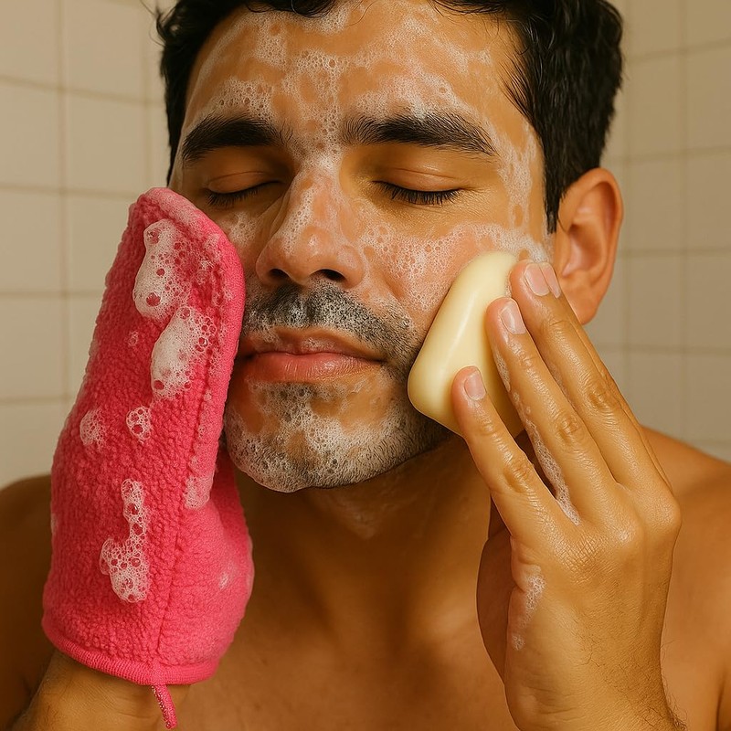 ALLY-MAGIC E22-XWJMJ Microfibre Wash Cloth, Face Wash Mitt, Body Wash