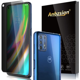 Anbel Design Anbzsign[2 Pack] Camera Lens Protector and [2 Pack] Privacy Screen Protector for Motorola Moto G9 Plus/Moto G Stylus (2021), Anti-Spy 9H Hardness Tempered Glass