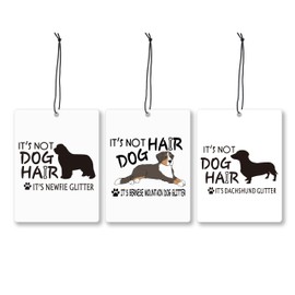 Mancheng-zi Funny Dog Car Air Freshener 3Pcs, Newfie Bernese Mountain Dachshund Lover Mom Gifts Air Freshener Hanging for Cars Closet Drawer or Books, Cute Dog Car Accessories Mirror Decor for Women