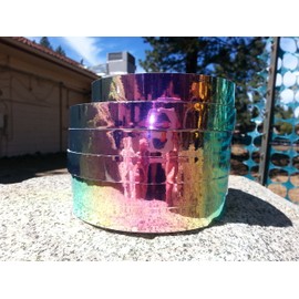 30 Ft. Roll of 1" Watermelon Haze/Pink Iridium Color Shifting Metallic Hoop Craft Tape
