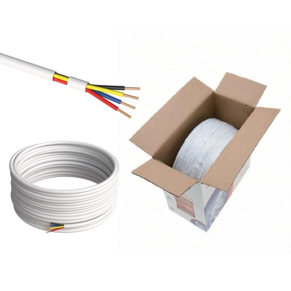 SatMaximum 500ft Alarm Security Cable 22/4 Gauge Solid Unshielded CCA