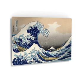 Smile Art Design The Great Wave Off Kanagawa by Katsushika Hokusai Reproduction Wall Art Metal Print Japenese Artwork Home Decor -%100 Made in the USA - 8x12
