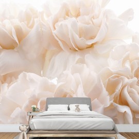 NWT Removable Wall Sticker/Wall Mural Carnation Flower Collage Nature Wilderness Photography Modern Art Decorative Floral Botanical Contemporary for Living Room, Bedroom, Office - 100x144 inches