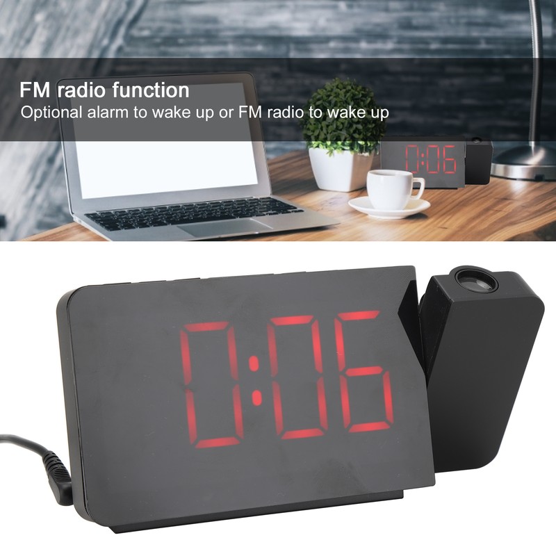 LED Projector Alarm Clock with FM Radio Snooze Function 4