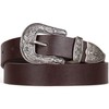 Ssumday Cinturones de piel occidentales de 1.1 pulgadas para mujer,