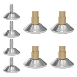 Likapop Thread Furniture Feet Levelers,Threaded Shank Adjust Pads, Adjustable Levelers Feet Screw On Furniture Glide Leveling for Table, Cabinets, Chairs, Furniture Legs (8, M8)