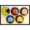 Set of 5 1" Pac Man Button Pinbacks