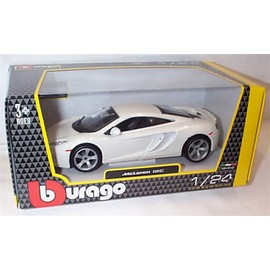 burago McLaren 12C in Pearl White car 1:24 scale diecast model