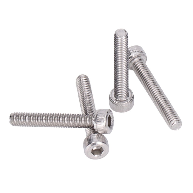 50Pcs Hex Socket Cup Head Screw Galvanized Steel M4 for
