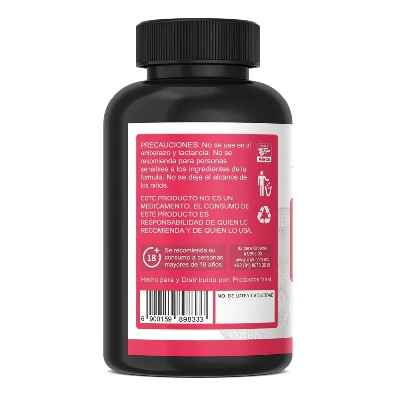 Resveratrol 400mg Vnat Cápsulas con Acaí y Semilla Uva 200un