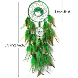 Donko Green Dream Catchers Tree of Life Dream Catcher for Bedroom Decor Dream Catcher for Wall Hanging Decor Gifts