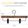TOPIA HANGER Pants Hangers, Wooden Skirt Hangers with Adjustable Metal
