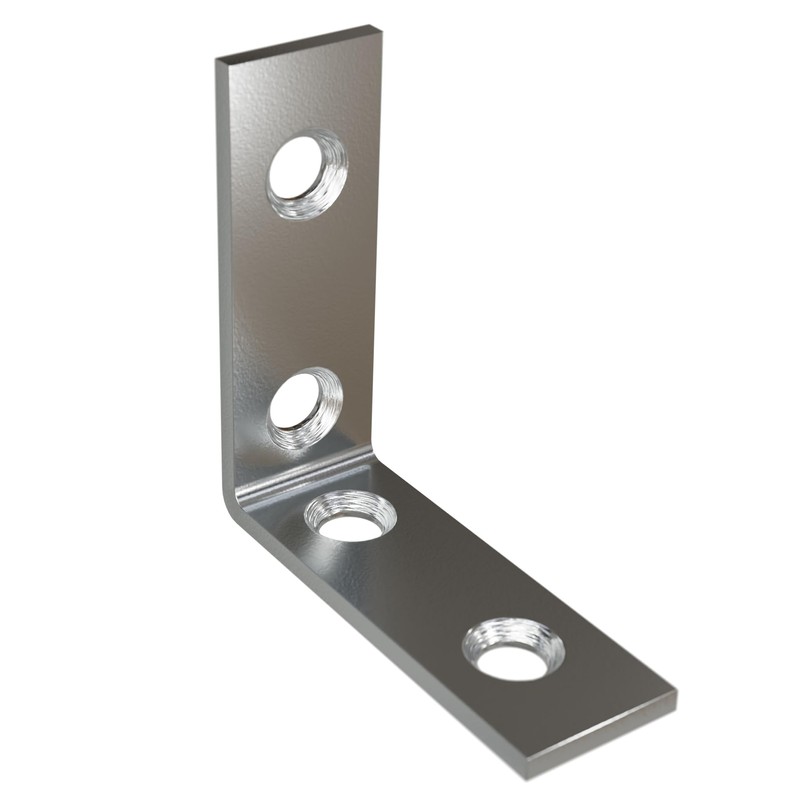 Angle Brackets - Zinc Plated Steel Corner Brackets for Wood,