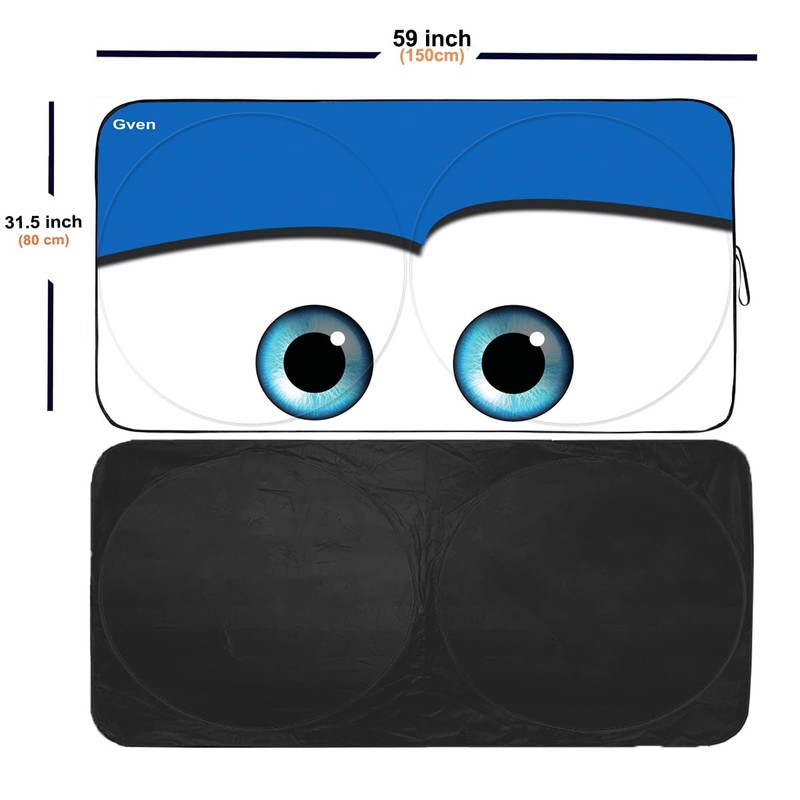 Gven Windshield Sun Shade Universal Fit for Car Window Sunshades