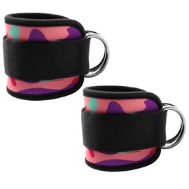 Ankle Straps Ankle Resistance Bands Wrist Cuffs Padded Straps Adjustable Fitness Glute Kickback D-Ring for Cable Machine Gym Foot Leg Training Brace Support 1 Pair