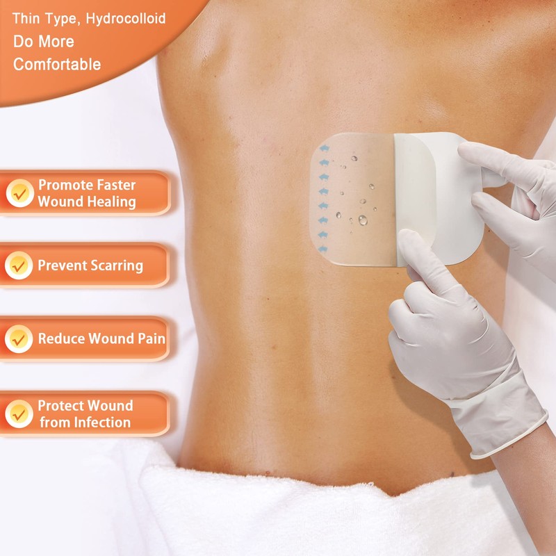 Hydrocolloid Bandage, Hydrocolloid Wound Dressing Thin Type 4'' x 4''