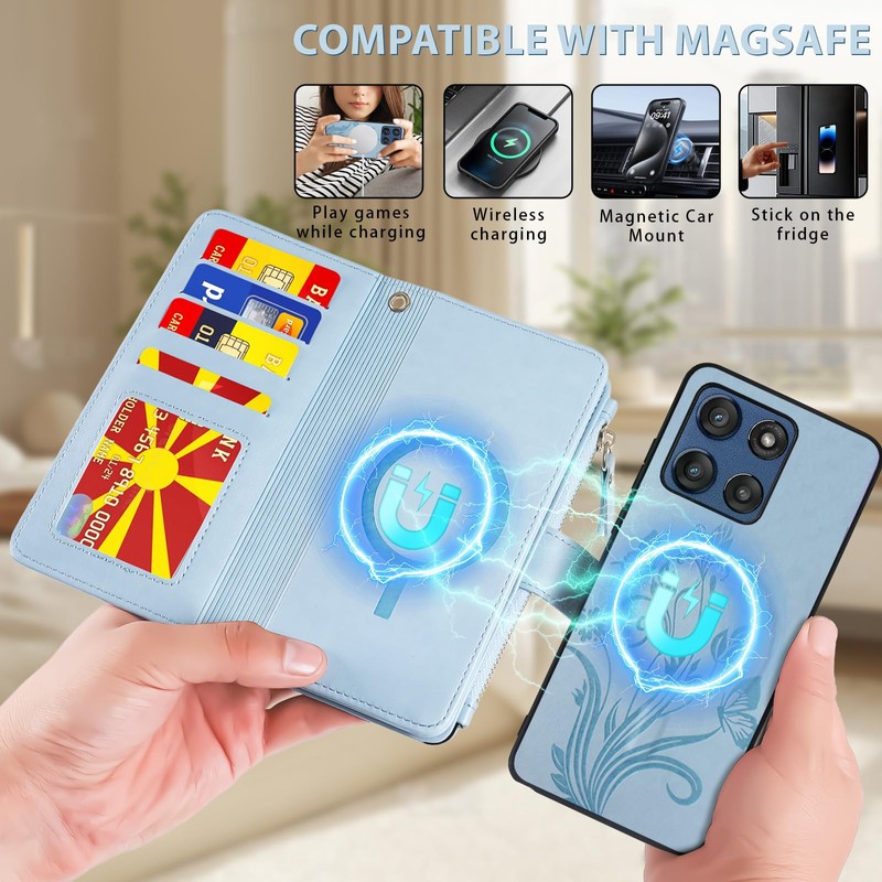 Lacass Compatible with Moto G Stylus 5G 2025/2026 Detachable Wallet