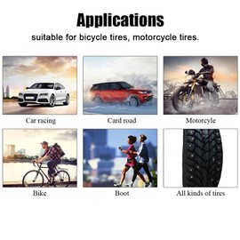 Tyre Snow Spikes, Pack of 100 Car Spike Screws 6.5 mm/0.26 Inch Snow Tyre Spikes for Bicycle Motorcycle ATV Shoes