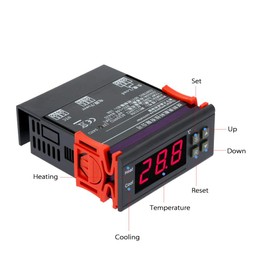 WINGONEER 10A 12V Digital Temperature Controller with Sensor -40℃~120℃