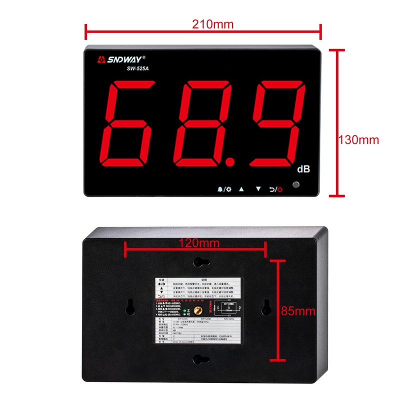 Dezibel Meter 30 dB - 130 dB Sound Level Meter