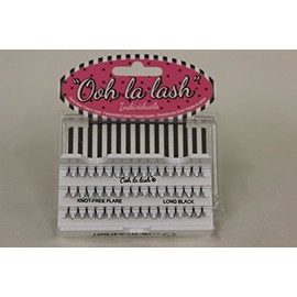 Ooh La Lash Individual Knot Free Natural Lashes, Black, Long