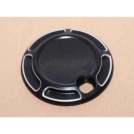 Unbranded Black Cut Fuel Gas Tank Door Cover Cap Fit For Harley Road Street Glide FLHX