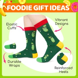 Funny Gift Ideas for Men Women - Pickle Socks for Teens, Pickle Lover Gifts, Novelty Crazy Silly Cool Socks