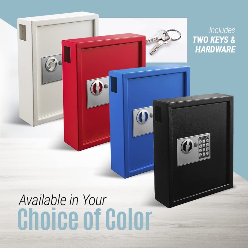 Adiroffice Key Holder Wall Mount - 40-keys Lock Box with