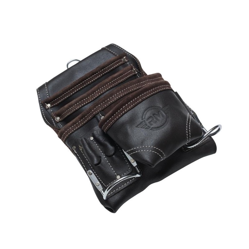 RM 10 Pocket Leather Tool Pouch with 2 Hammer Holders