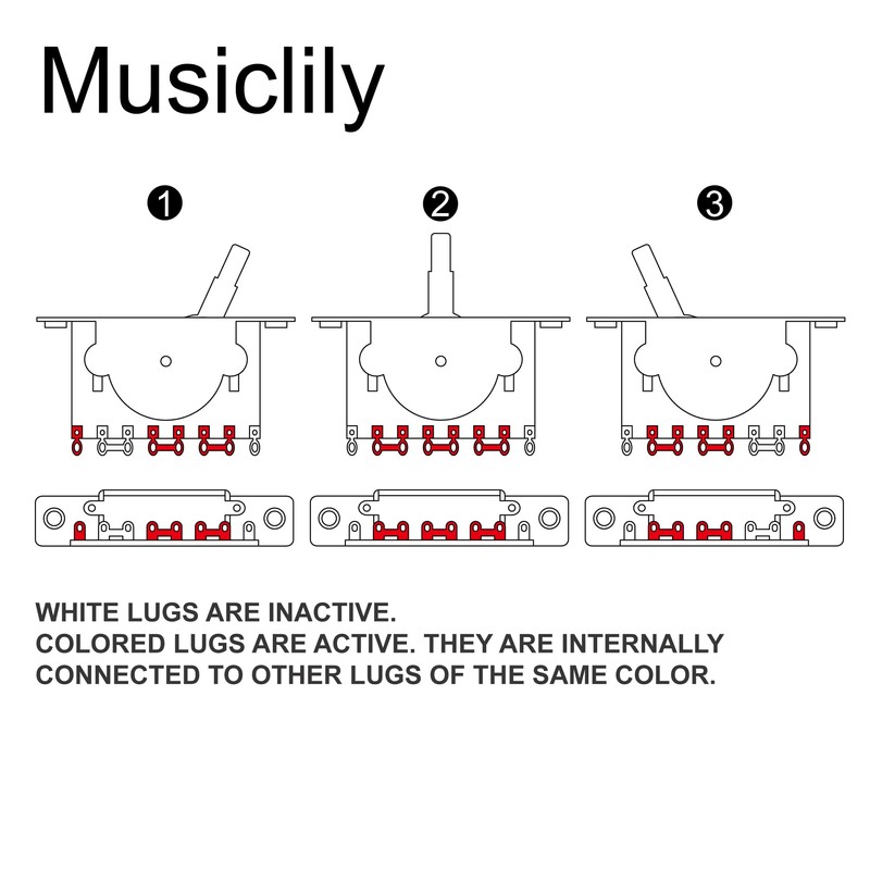 Musiclily Pro 3-Way Pickup Selector Switch Lever Switch for Import