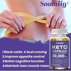 Capsulas Keto, Quemador Grasa, Natural 120 Caps Extra Fuerte                                                                                          