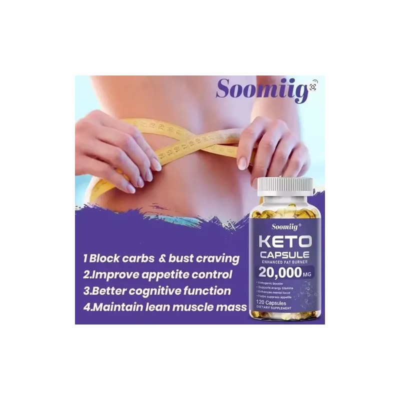 Capsulas Keto, Quemador Grasa, Natural 120 Caps Extra Fuerte