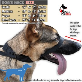 PetsProMax No-Pull Dog Headcollar for Large Dogs (Agressive/Reactive Dogs; Instant Stop Pulling; Gentle Training Collar for Dogs; Comfortable, Safe, and Effective Walking/Training Solution (Black, L)