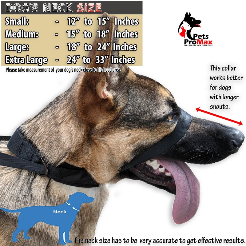 PetsProMax No-Pull Dog Headcollar for Large Dogs (Agressive/Reactive Dogs; Instant