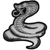 Cobra White Patch - 3.5x4 inch. Embroidered Iron on Patch