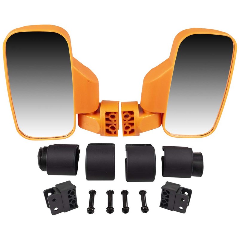 NICHE Orange Offroad Break-Away Side View Mirror Set for UTV