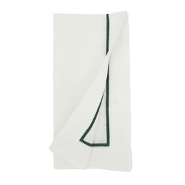 Saro Lifestyle Embroidered Line Design Napkins (Set of 4), Jasper Green, 20"
