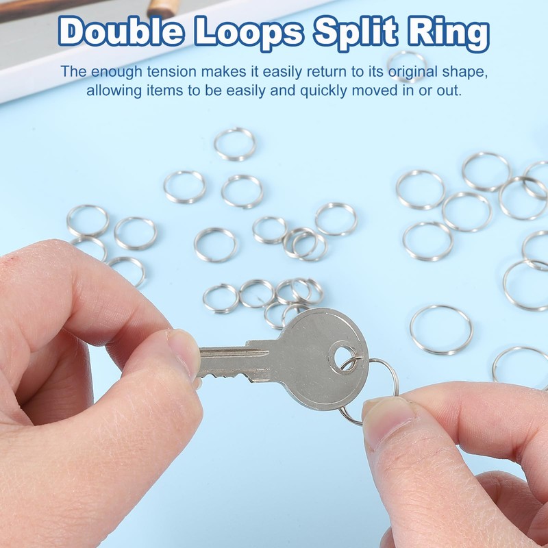 uxcell 100Pcs 12mm Double Loops Split Rings, Round Jump Ring