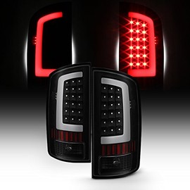 For 03-06 Dodge Ram 1500 2500 3500 LED DRL Light Tube Black Smoked Tail Brake Light Lamp Assembly