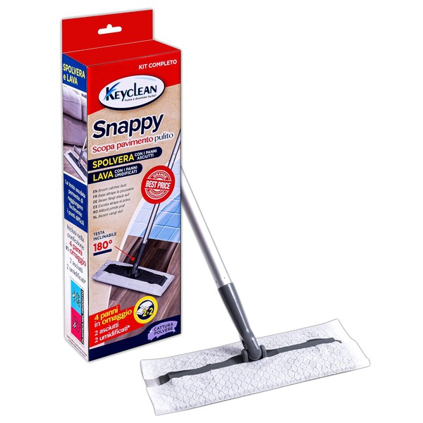 IPEA Floor Mop with 180° Rotating Head - Broom for