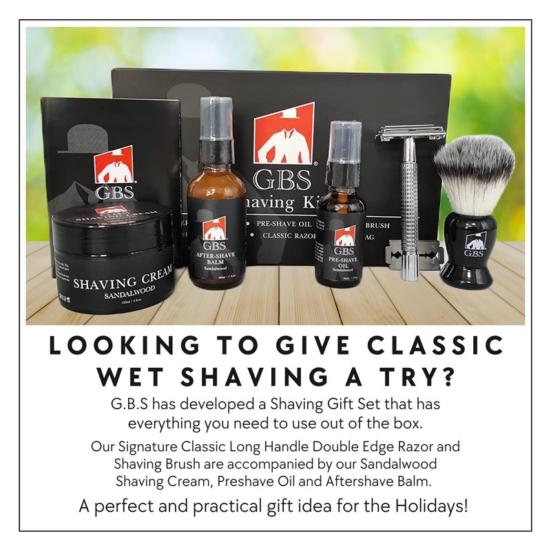GENTS Complete Shaving Kit Gift Set for Men - Safety
