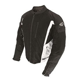 Joe Rocket Analog Men's Men's Street Motorcycle Jackets - Black/White / 2X-Large