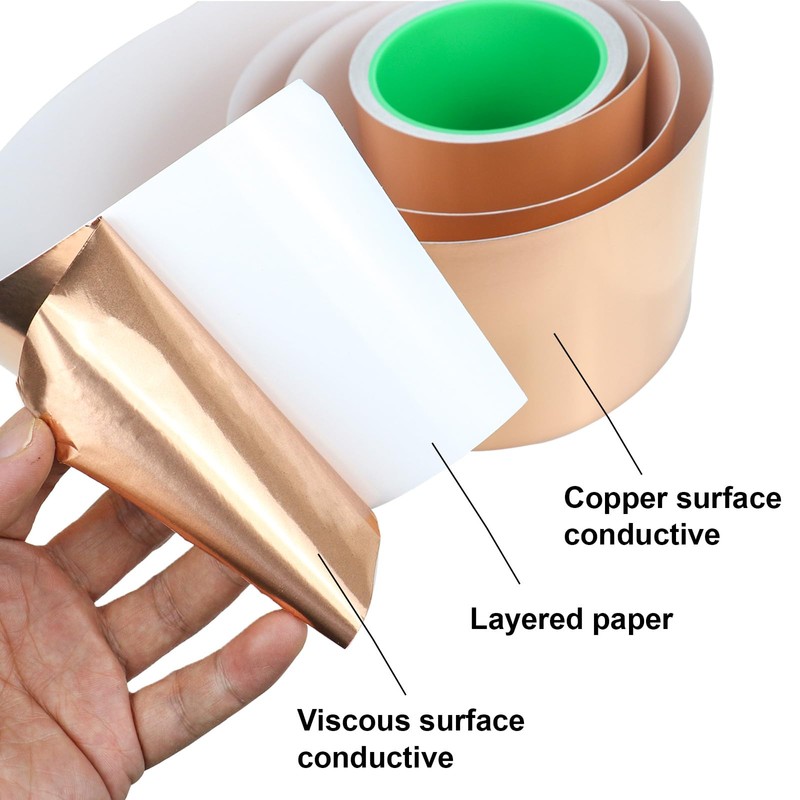 BOMEI PACK Copper Foil Tape with Conductive Adhesive for Guitar