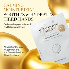 DLUX PROFESSIONAL Hand Masks - Moisturizing Fragrant Hand Mask Gloves, Protein Rich Moisturizing Gloves For Dry Skin, Single Use